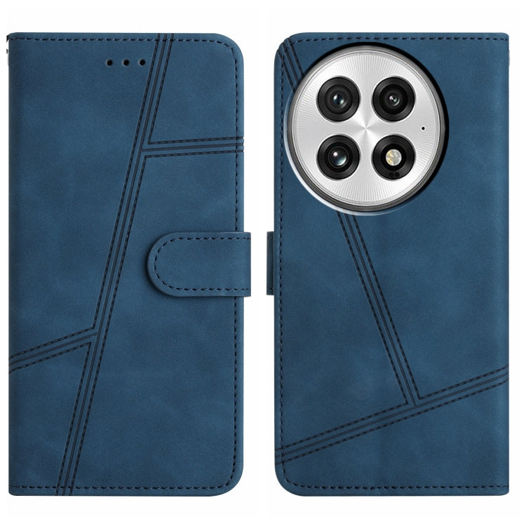 For OnePlus 13 Skin-feel Stitching Leather Phone Case(Blue) - OnePlus Cases by buy2fix | Online Shopping UK | buy2fix