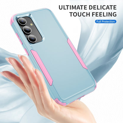 For Samsung Galaxy S25 5G TPU + PC Shockproof Protective Phone Case(Grey Green + Pink) - Galaxy S25 5G Cases by buy2fix | Online Shopping UK | buy2fix