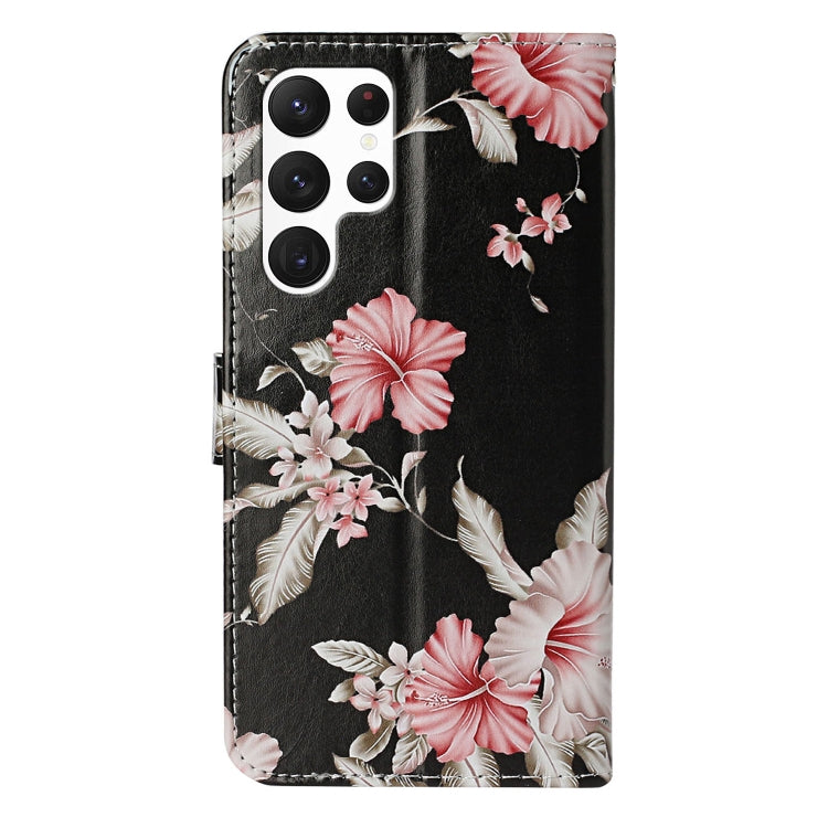 For Samsung Galaxy S25 Ultra 5G Colored Drawing Marble Pattern Leather Phone Case(Azalea) - Galaxy S25 Ultra 5G Cases by buy2fix | Online Shopping UK | buy2fix