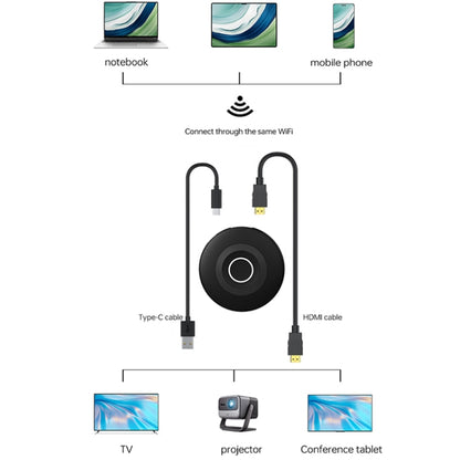 G127 4K 30Hz HD Wireless Display Dongle Adapter Same Screen Device(Black) - Wireless Display Dongle by buy2fix | Online Shopping UK | buy2fix