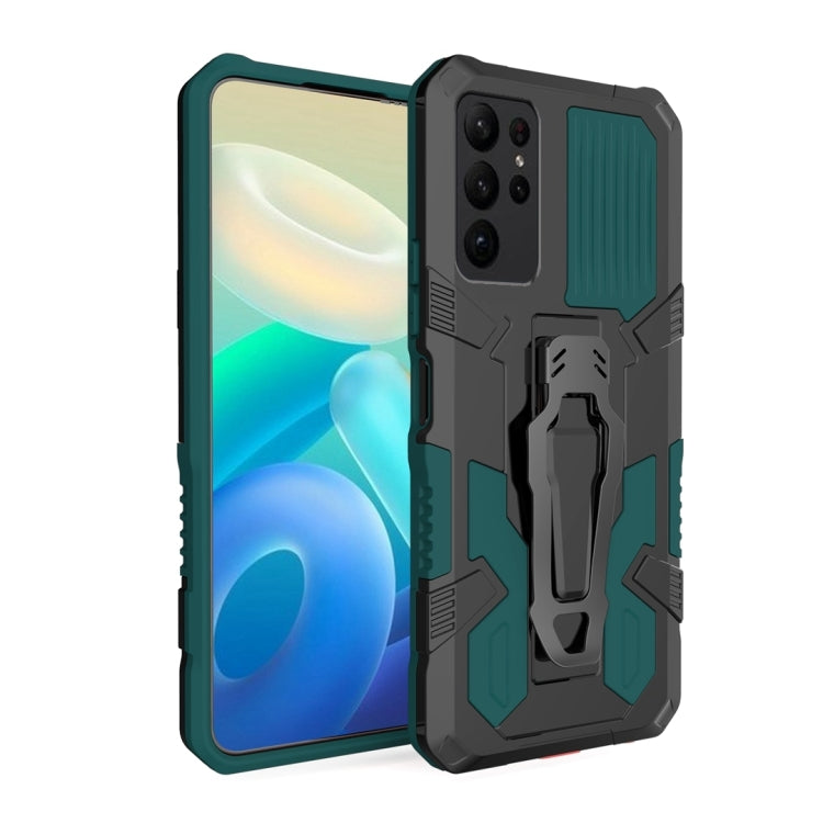 For Samsung Galaxy S25 Ultra 5G Armor Warrior Shockproof PC + TPU Phone Case(Army Green) - Galaxy S25 Ultra 5G Cases by buy2fix | Online Shopping UK | buy2fix