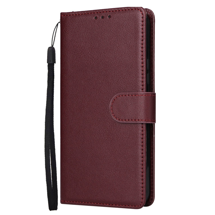 For Samsung Galaxy S25+ 5G 3-Card Slots Multifunctional Leather Phone Case(Wine Red) - Galaxy S25+ 5G Cases by buy2fix | Online Shopping UK | buy2fix