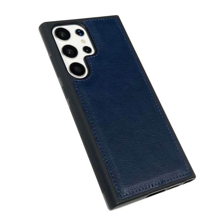 For Samsung Galaxy S25+ 5G Cowhide Texture Back Cover Phone Case(Royal Blue) - Galaxy S25+ 5G Cases by buy2fix | Online Shopping UK | buy2fix