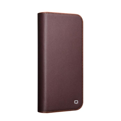 For iPhone 16 Pro Max QIALINO Classic Gen2 Genuine Leather Phone Case(Brown) - iPhone 16 Pro Max Cases by QIALINO | Online Shopping UK | buy2fix