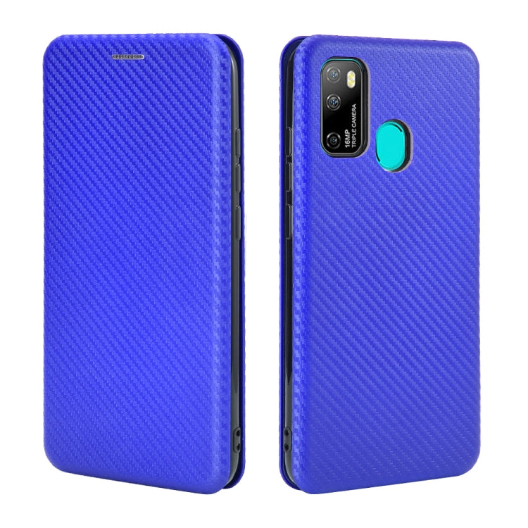 For Ulefone Note 9P Carbon Fiber Texture Horizontal Flip TPU + PC + PU Leather Case with Card Slot & Lanyard(Blue) - Ulefone Cases by buy2fix | Online Shopping UK | buy2fix