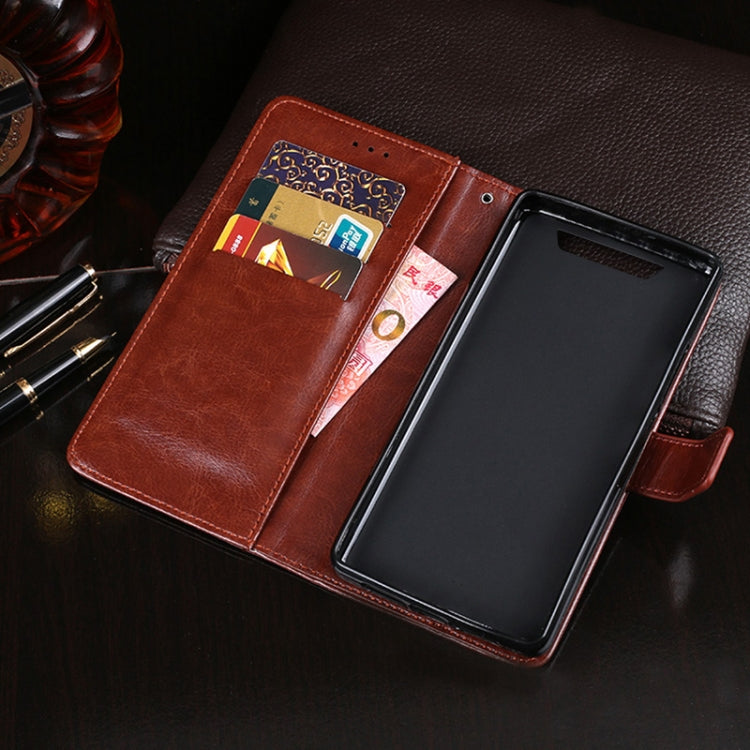 For Blackview BV5500 idewei Crazy Horse Texture Horizontal Flip Leather Case with Holder & Card Slots & Wallet(Dark Blue) - More Brand by idewei | Online Shopping UK | buy2fix