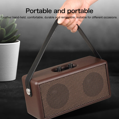 D30 Portable Subwoofer Wooden Bluetooth 4.2 Speaker, Support TF Card & 3.5mm AUX & U Disk Play(Black) - Desktop Speaker by buy2fix | Online Shopping UK | buy2fix