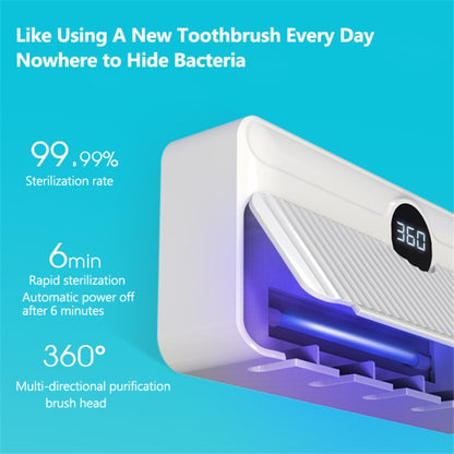YJK086 Smart Home UV Ultraviolet Toothbrush Sterilizer (Blue) - Toothbrush Sanitizer by buy2fix | Online Shopping UK | buy2fix