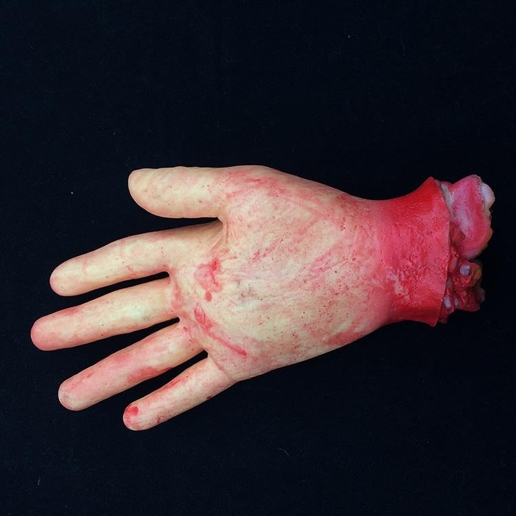 23cm Halloween Horror Props April Fool Day Party Prop Body Parts Decoration 5 Fingers Bloody Hand - Halloween Prop Decorations by buy2fix | Online Shopping UK | buy2fix