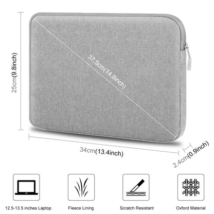 HAWEEL 13 inch Laptop Sleeve Case Zipper Briefcase Bag for 12.5-13.5 inch Laptop(Grey) - 12.1 inch by HAWEEL | Online Shopping UK | buy2fix