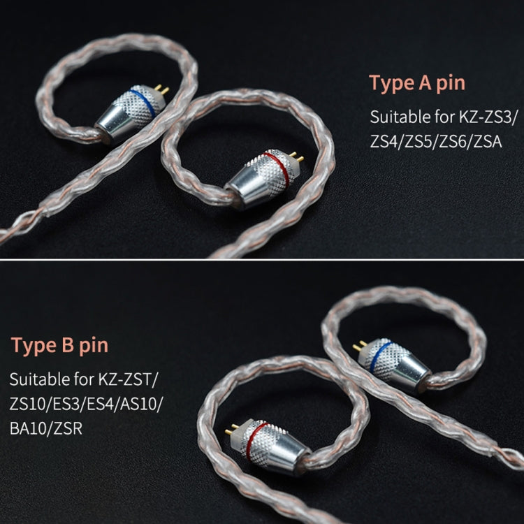 KZ A Copper-silver Mixed Plated Upgrade Cable for KZ ZS3 / ZS4 / ZS5 / ZS6 / ZSA Earphones - Cable & Splitter by KZ | Online Shopping UK | buy2fix