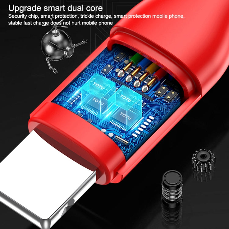 TOTUDESIGN BLA-060 Soft Series 3A 8 Pin Silicone Charging Cable, Length: 1m (Red) - Normal Style Cable by TOTUDESIGN | Online Shopping UK | buy2fix