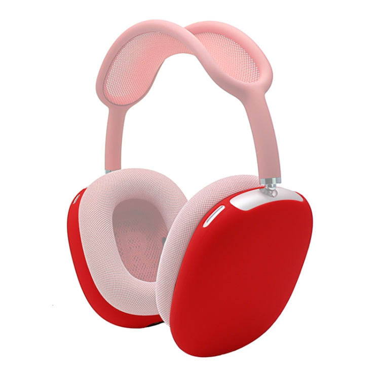 A Pair Full Coverage Anti-scratch Silicone Headphone Protective Case for AirPods Max(Red) - For AirPods Max by buy2fix | Online Shopping UK | buy2fix