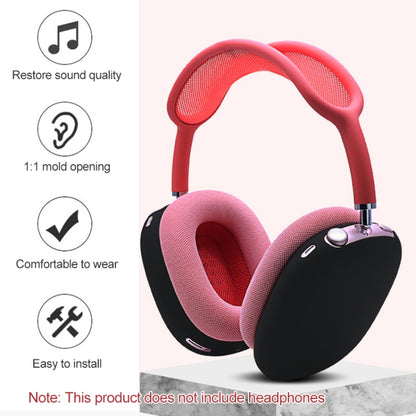 A Pair Full Coverage Anti-scratch Silicone Headphone Protective Case for AirPods Max(Red) - For AirPods Max by buy2fix | Online Shopping UK | buy2fix