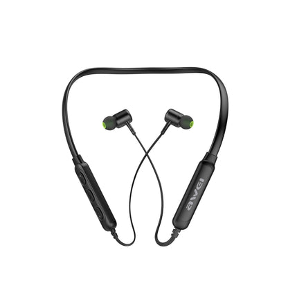 awei G30BL Neck-mounted Wireless Bluetooth Sports Stereo Earphone(Black) - Neck-mounted Earphone by awei | Online Shopping UK | buy2fix