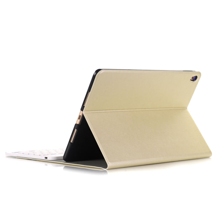 A09 Bluetooth 3.0 Ultra-thin ABS Detachable Bluetooth Keyboard Leather Tablet Case for iPad Air / Pro 10.5 inch (2019), with Holder (Gold) - For iPad Pro by buy2fix | Online Shopping UK | buy2fix