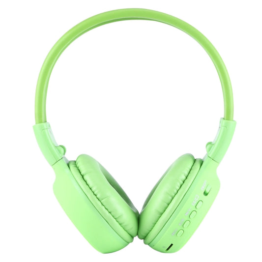 BS-N65 Headband Folding Stereo HiFi Wireless Headphone Headset with LCD Screen & TF Card Slot & LED Indicator Light & FM Function(Green) - Headset & Headphone by buy2fix | Online Shopping UK | buy2fix