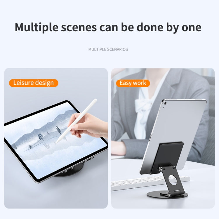 L04 Height / Angle Adjustable Full Metal Folding Laptop Holder For Laptops Below 17.3 inch (Silver) - MacBook Holder by buy2fix | Online Shopping UK | buy2fix