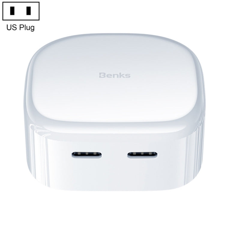 Benks PA49 Dual USB-C / Type 45W Wall Travel Charger (White) - USB Charger by Benks | Online Shopping UK | buy2fix