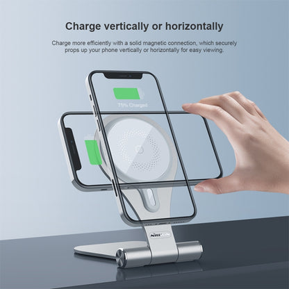 NILLKIN Water Droplets Shape Magnetic Wireless Charger Bracket (Grey) - Wireless Charger by NILLKIN | Online Shopping UK | buy2fix