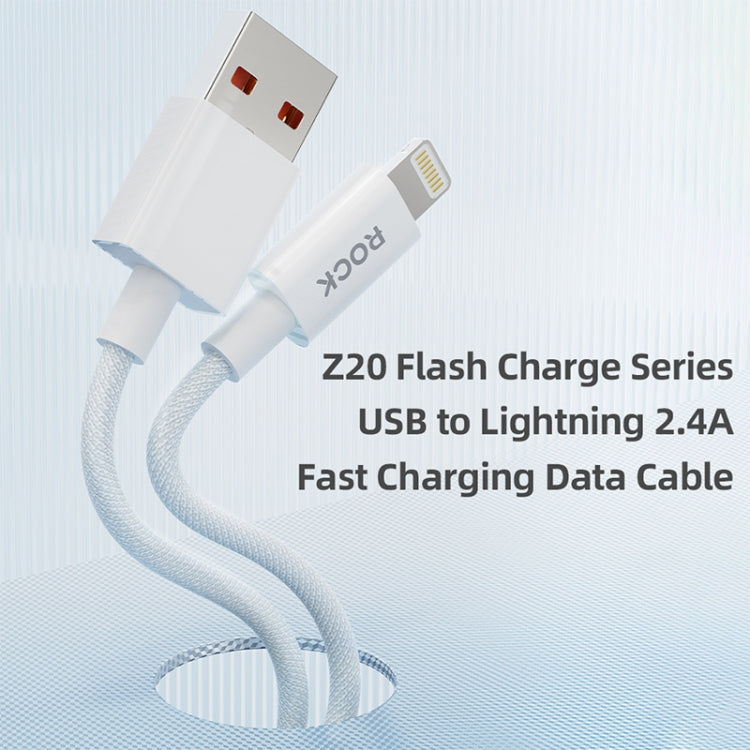 ROCK Z20 1m 2.4A USB to 8 Pin Fast Charging Data Cable - Normal Style Cable by ROCK | Online Shopping UK | buy2fix