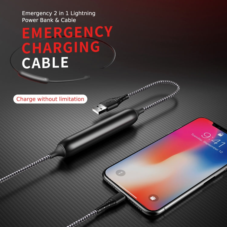 ROCK 1.2m 2.1A TPE + Nylon Braided USB to 8 Pin Data Sync Charge Cable For iPhone 11 Pro Max / iPhone 11 Pro / iPhone 11 / iPhone XR / iPhone XS MAX / iPhone X & XS / iPhone 8 & 8 Plus / iPhone 7 & 7 Plus (Black) - Normal Style Cable by ROCK | Online Shopping UK | buy2fix
