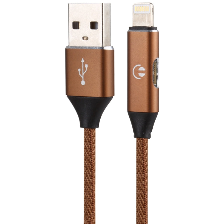 Multifunction 1m 3A 8 Pin Male & 8 Pin Female to USB Nylon Braided Data Sync Charging Audio Cable(Brown) - Multifunction Cable by buy2fix | Online Shopping UK | buy2fix