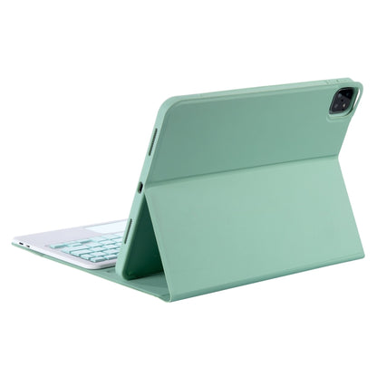 YT11B-A Detachable Candy Color Bluetooth Keyboard Leather Tablet Case with Touch Pad & Pen Slot & Holder for iPad Pro 11 inch 2021 (Light Green) - For iPad Pro by buy2fix | Online Shopping UK | buy2fix