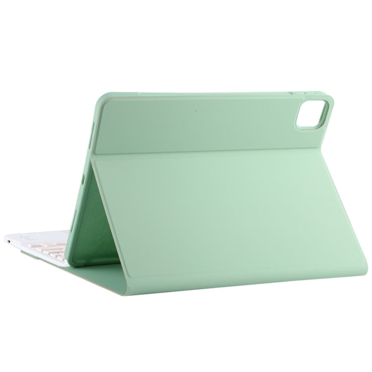 TG11BC Detachable Bluetooth Pink Keyboard Microfiber Leather Tablet Case for iPad Pro 11 inch (2020), with Touchpad & Pen Slot & Holder (Green) - For iPad Pro by buy2fix | Online Shopping UK | buy2fix