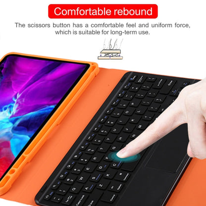 TG11BC Detachable Bluetooth Black Keyboard Microfiber Leather Tablet Case for iPad Pro 11 inch (2020), with Touchpad & Pen Slot & Holder (Orange) - For iPad Pro by buy2fix | Online Shopping UK | buy2fix