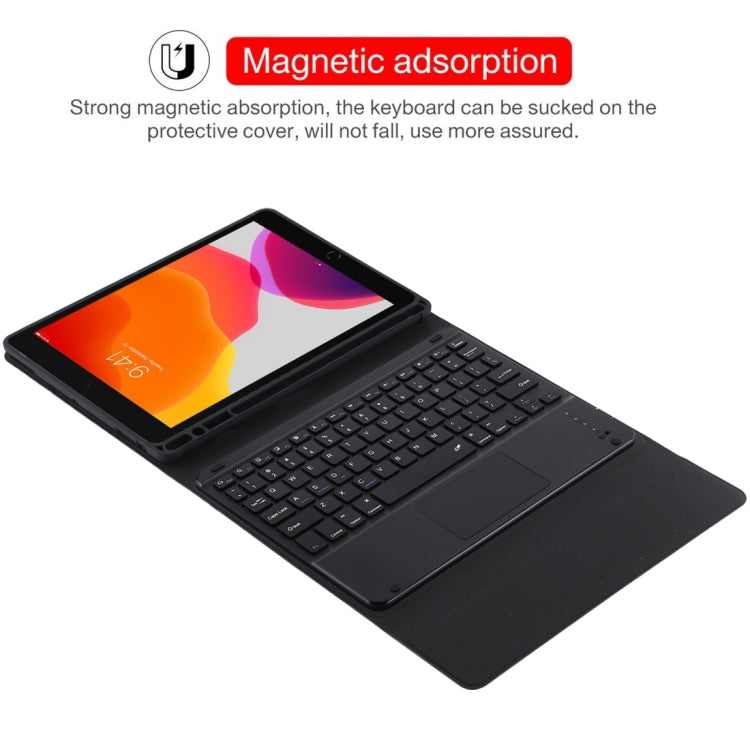 TG97BC Detachable Bluetooth Black Keyboard + Microfiber Leather Tablet Case for iPad 9.7 inch, with Touch Pad & Pen Slot & Holder(Black) - Universal by buy2fix | Online Shopping UK | buy2fix