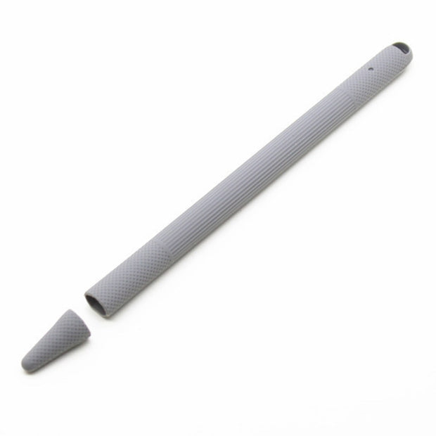 Stylus Pen Silica Gel Shockproof Protective Case for Apple Pencil 2 (Grey) - Pencil Accessories by buy2fix | Online Shopping UK | buy2fix