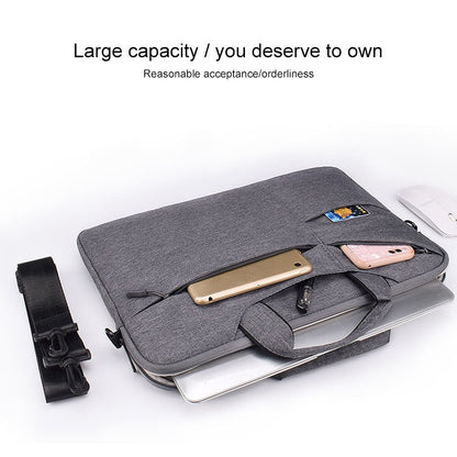 ST02S Waterproof Tear Resistance Hidden Portable Strap One-shoulder Handbag for 14.1 inch Laptops, with Suitcase Belt(Navy Blue) - 14.1 inch by buy2fix | Online Shopping UK | buy2fix