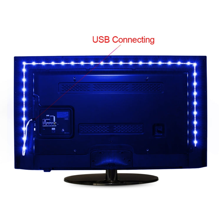 2m USB TV White Board Colorful Light Epoxy Rope Light, 60 LEDs SMD 5050 with 50cm USB Interface Cable & 17 Keys Remote Control, DC 5V - Epoxy Waterproof Light by buy2fix | Online Shopping UK | buy2fix