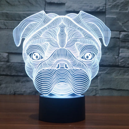Dog Shape 3D Touch Switch Control LED Light , 7 Color Discoloration Creative Visual Stereo Lamp Desk Lamp Night Light - Novelty Lighting by buy2fix | Online Shopping UK | buy2fix