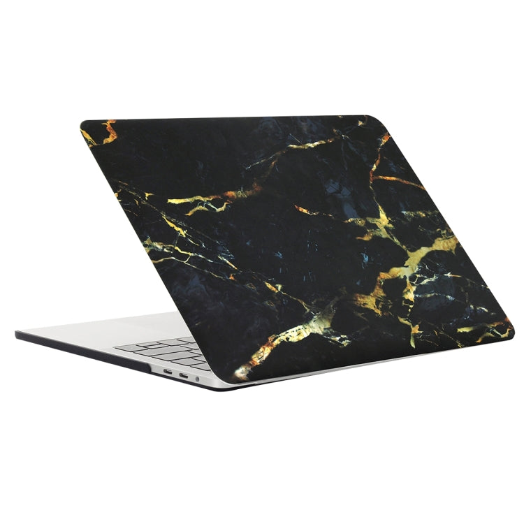 For 2016 New Macbook Pro 13.3 inch A1706 & A1708 Black Gold Texture Marble Pattern Laptop Water Decals PC Protective Case - MacBook Pro Cases by buy2fix | Online Shopping UK | buy2fix