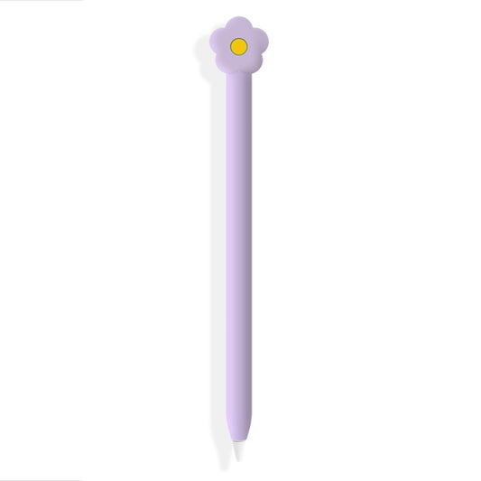 Cute Cartoon Silicone Protective Cover for Apple Pencil 1(Purple) - Pencil Accessories by buy2fix | Online Shopping UK | buy2fix