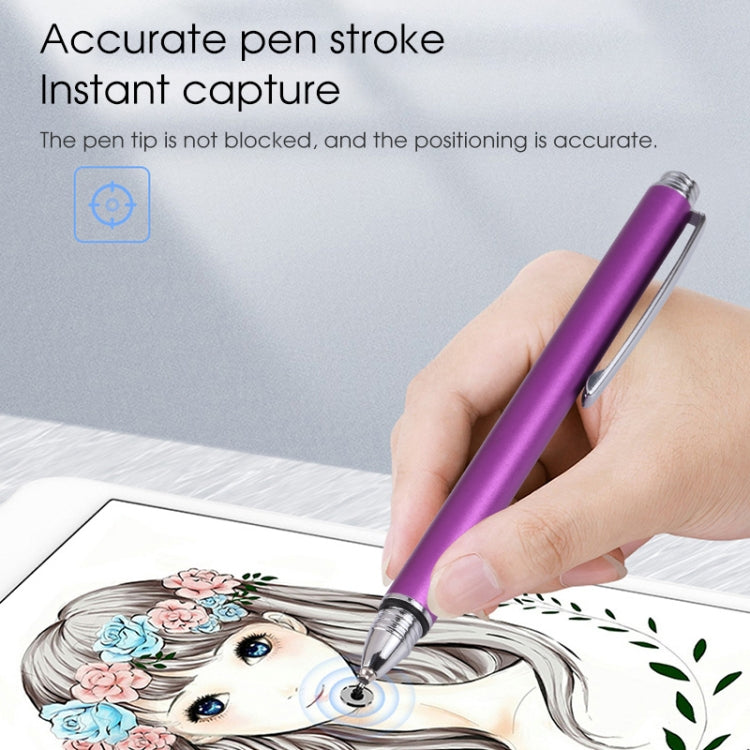 Universal Silicone Disc Nib Capacitive Stylus Pen (Purple) - Stylus Pen by buy2fix | Online Shopping UK | buy2fix