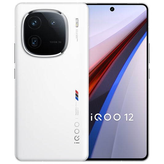 vivo iQOO 12, Triple Back Cameras, 12GB+512GB, Face ID / Fingerprint Identification, 6.78 inch Android 14 OriginOS 4 Snapdragon 8 Gen 3 Octa Core, OTG, NFC, Network: 5G, Support Google Play (White) - vivo by vivo | Online Shopping UK | buy2fix