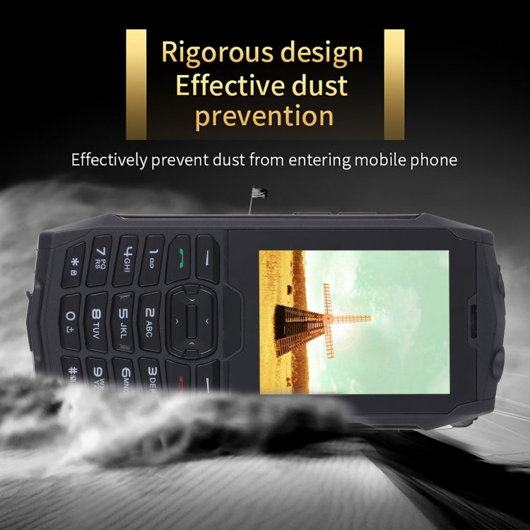 Rugtel R3C Rugged Phone, IP68 Waterproof Dustproof Shockproof, 2.8 inch, MTK6261D, 2000mAh Battery, SOS, FM, Dual SIM(Black) - Others by Rugtel | Online Shopping UK | buy2fix