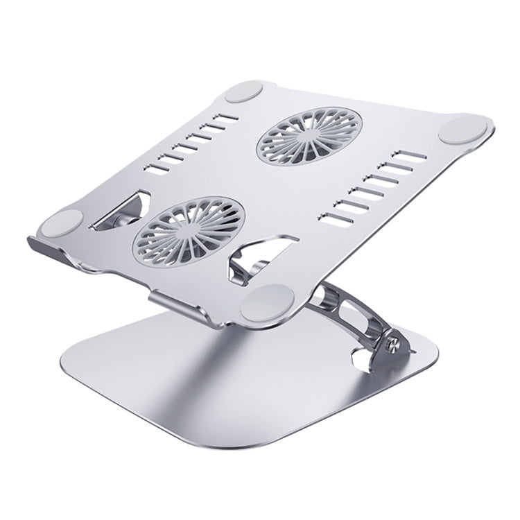 HZ13 Foldable Multi-angle Aluminum Alloy Laptop Fan Cooling Bracket - MacBook Holder by buy2fix | Online Shopping UK | buy2fix