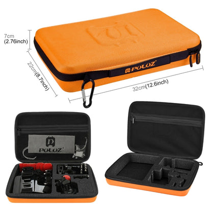 PULUZ 45 in 1 Accessories Ultimate Combo Kits with Orange EVA Case (Chest Strap + Suction Cup Mount + 3-Way Pivot Arms + J-Hook Buckle + Wrist Strap + Helmet Strap + Surface Mounts + Tripod Adapter +  ...  for GoPro, Insta360, DJI and Other Action Cameras -  by PULUZ | Online Shopping UK | buy2fix