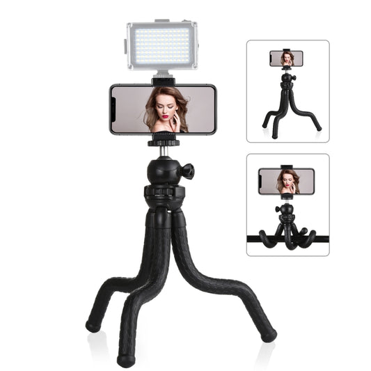 PULUZ Mini Octopus Flexible Tripod Holder with Ball Head & Phone Clamp + Tripod Mount Adapter & Long Screw for SLR Cameras, GoPro, Cellphone, Size: 30cmx5cm - Portable Mini Tripod by PULUZ | Online Shopping UK | buy2fix