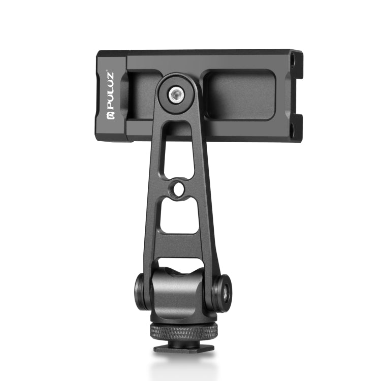 PULUZ Z-axis 360 Rotation Cold Shoes Aluminum Alloy Phone Clamp Holder Bracket (Black) - Desktop Holder by PULUZ | Online Shopping UK | buy2fix