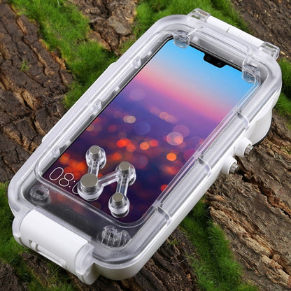 PULUZ 40m/130ft Waterproof Diving Case for Huawei P20 Pro, Photo Video Taking Underwater Housing Cover(White) - Huawei Cases by PULUZ | Online Shopping UK | buy2fix