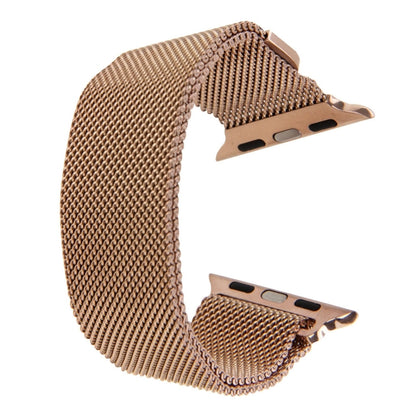 For Apple Watch 42mm Milanese Loop Magnetic Stainless Steel Watch Band(Rose Gold) - Watch Bands by buy2fix | Online Shopping UK | buy2fix