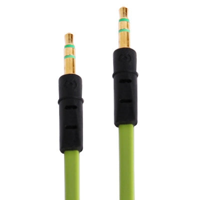 Noodle Style 3.5mm Jack Earphone Cable for iPhone 5 / iPhone 4 & 4S / 3GS / 3G / iPad 4 / iPad mini / mini 2 Retina / New iPad / iPad 2 / iTouch / MP3, Length: 1m(Green) - Cable & Splitter by buy2fix | Online Shopping UK | buy2fix