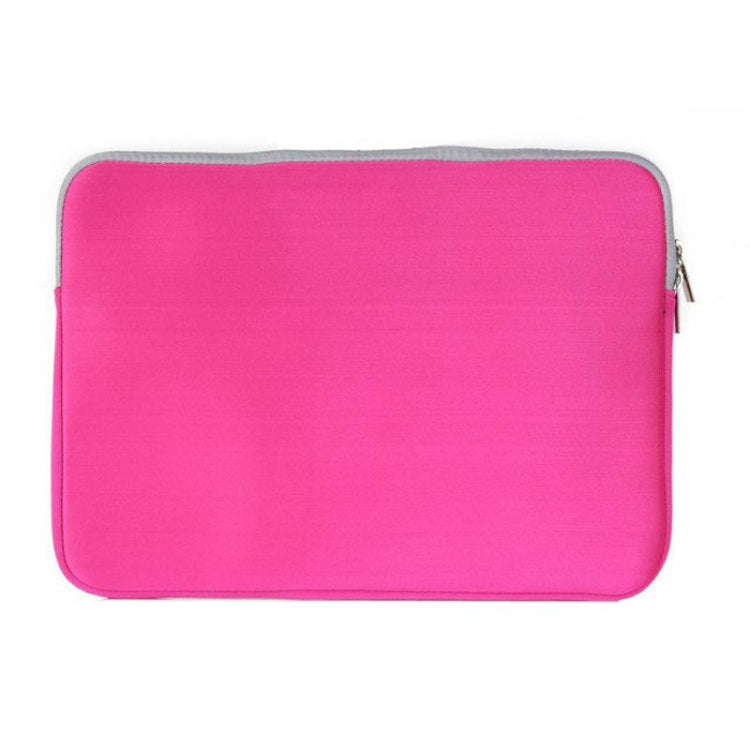 Double Pocket Zip Handbag Laptop Bag for Macbook Air 13 inch(Magenta) - Protective Bags by buy2fix | Online Shopping UK | buy2fix