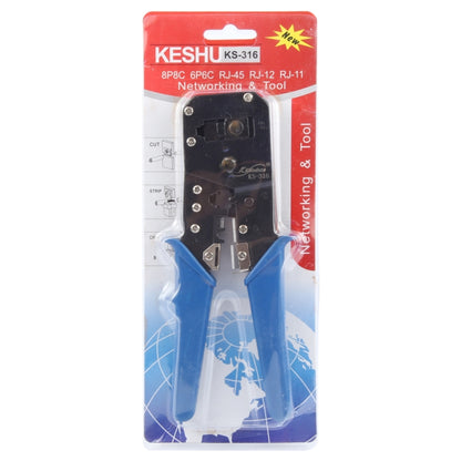 KS-316 RJ45-RJ12-RJ11 Multi-function Networkong Crimping Tool (Blue) - Lan Cable and Tools by buy2fix | Online Shopping UK | buy2fix