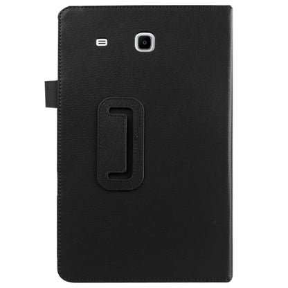 Litchi Texture Horizontal Flip Solid Color Leather Case with Holder for Galaxy Tab E 9.6 / T560 / T561(Black) - Other Galaxy Tab PC by buy2fix | Online Shopping UK | buy2fix